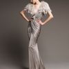 J. Mendel Ruched Jersey Gown in Beige (pearl) - Lyst