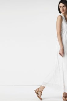 Cotton Linen Striped Maxi Tank Dress - Lyst
