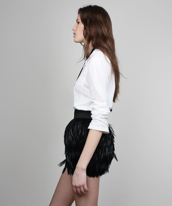 Savant Black Feather Skirt in Black Lyst