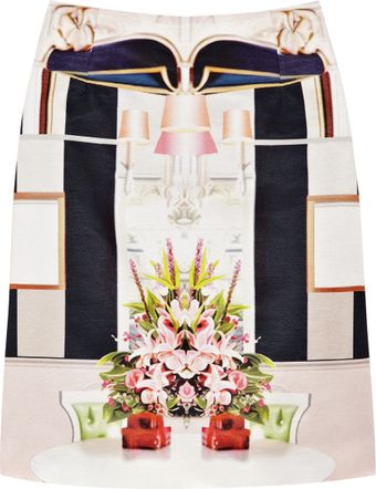 Mary Katrantzou Dorchester Printed Twill Skirt - Lyst