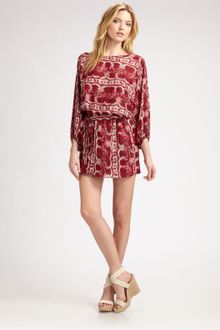 Parker Belted Blouson Dress - Lyst