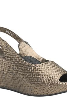 Sheridan Mia - Pewter Leather Woven Wedge Sandal - Lyst