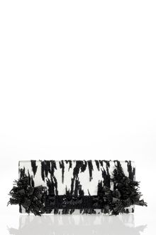 Oscar de la Renta Embroidered Roll Clutch - Lyst
