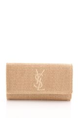 Yves Saint Laurent Raffia Belle Du Jour Clutch