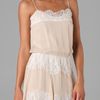 Haute Hippie Lace Overlay Slip Dress in Pink (nude) - Lyst