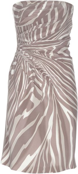 Gucci Bandeau Dress in Beige - Lyst
