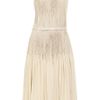 Preen Gatsby Pleated Silkgeorgette Dress in Beige (cream) - Lyst