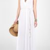 Diane Von Furstenberg White Calypso Long Plissé Kaftan in White - Lyst