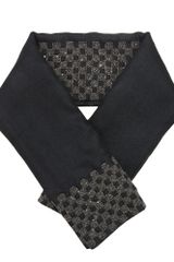 Haider Ackermann Handmade Woven Silk Scarf with Oxidised Silver Appliqué