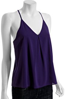 Alice + Olivia Purple Stretch Silk Fierro Y-back Tank - Lyst