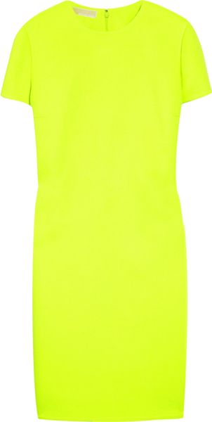 Michael Kors Neon Woolblend Shift in Yellow - Lyst