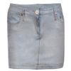 Alexander Mcqueen Overdyed Leather Mini Skirt in Blue - Lyst