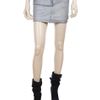 Alexander Mcqueen Overdyed Leather Mini Skirt in Blue - Lyst