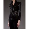 Balmain Distressed Denim Biker Jacket in Black - Lyst