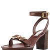 Stella Mccartney Anklewrap Platform Sandal in Brown - Lyst