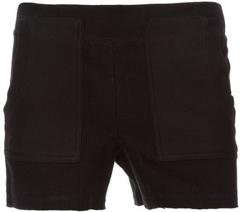 T By Alexander Wang Ribbed Shorts - Lyst