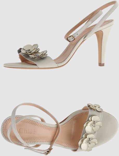 Chloé Highheeled Sandals in White - Lyst