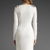 Jay Godfrey Clemente Beaded Shoulder Long Sleeve Dress in White - Lyst