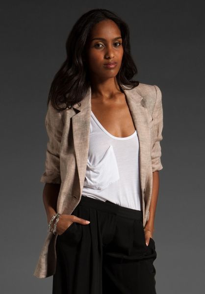 Elizabeth And James Distressed James Blazer in Beige (nude) - Lyst