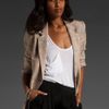 Elizabeth And James Distressed James Blazer in Beige (nude) - Lyst