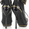 Alexander Mcqueen Brasstoe Studded Leather Ankle Boots in Black - Lyst