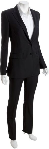 Dolce & Gabbana Black Wool 2-button Straight Leg Pant Suit - Lyst