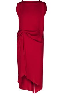 Vionnet V-back Draped Silk Dress - Lyst
