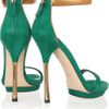 Gucci Suede and Glossedpython Sandals in Green (gold) - Lyst