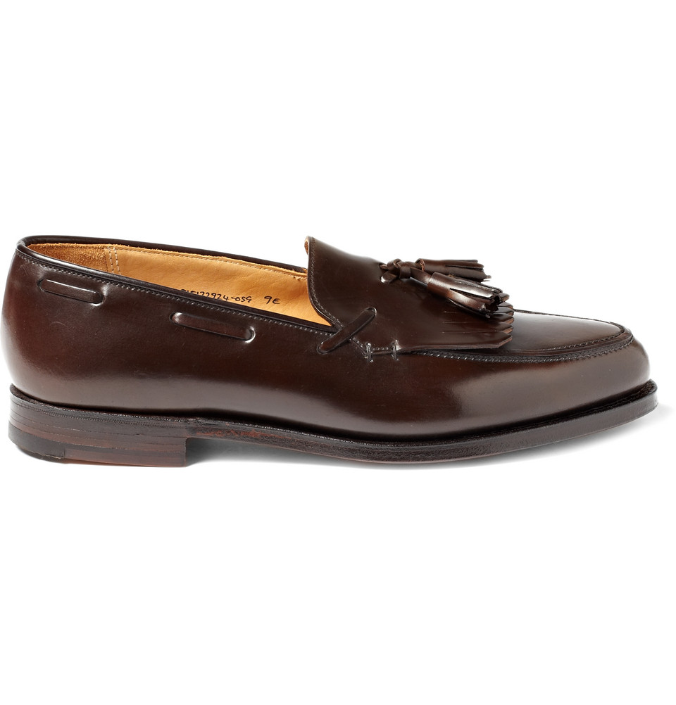Ralph Lauren Purple Label Leather Tassel Loafers in Brown for Men | Lyst