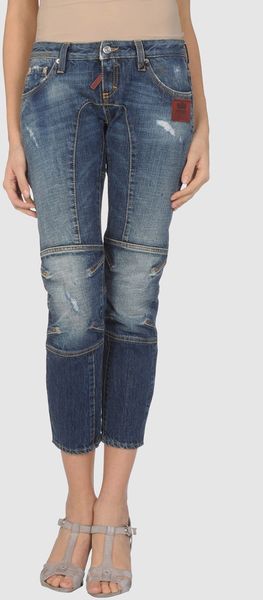 Dsquared2 Denim Capris in Blue - Lyst