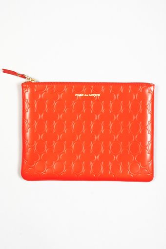 Comme Des Garçons Embossed Makeup Bag in Orange - Lyst