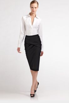 Donna Karan New York Drape-front Pencil Skirt - Lyst