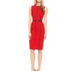 Michael Kors Leatherinsert Dress, Crimson in Black - Lyst