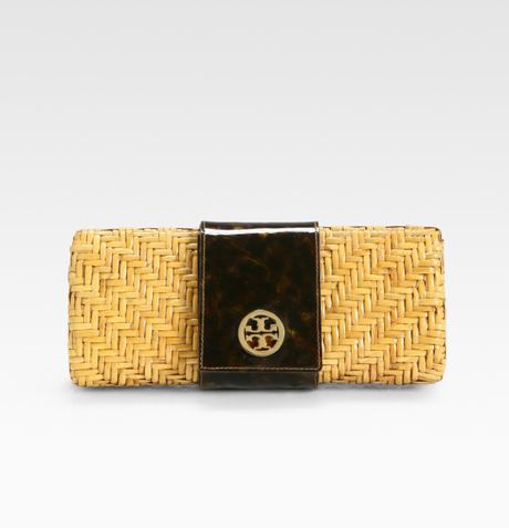 tory burch clutch tan