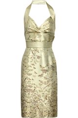 Alexander McQueen Butterfly-jacquard Halterneck Dress