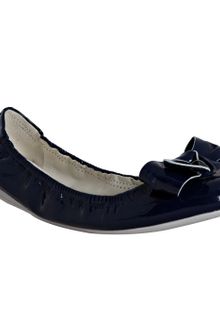 Prada Sport Royal Blue Patent Bow Detail Flats - Lyst