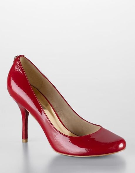 Michael By Michael Kors Presley Patent Leather Pumps in Red (Red Patent) - Lyst