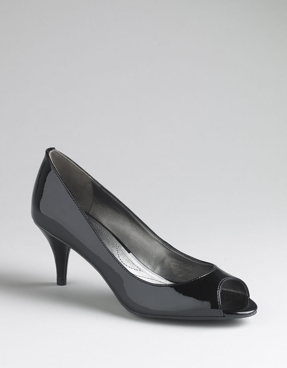 peep toe patent heels