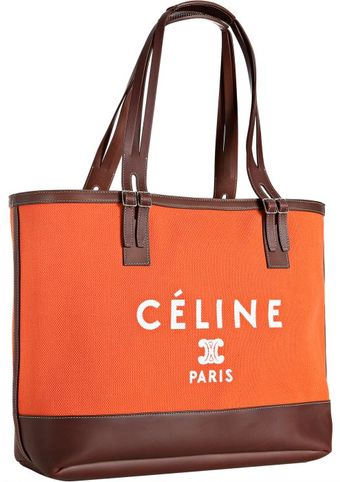  Poppy Canvas and Leather Logo Print Tote 