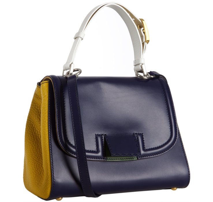 ... Navy and Yellow Leather Silvana Flap Crossbody Bag in Blue (navy ... Navy and Yellow Leather Silvana Flap Crossbody Bag in Blue (navy