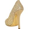 Miu Miu Gold Glitter Peep Toe Pumps in Gold - Lyst