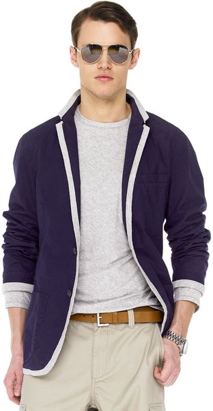  Trimmed Jersey Blazer 