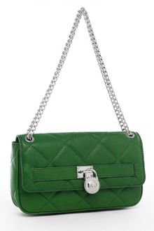 Michael Kors Michael Hamilton Quilted Flap Shoulder Bag Green - Lyst