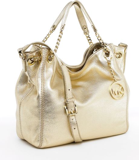 Michael Kors Michael Jet Set Medium Tote Pale Gold in Gold (jet) - Lyst