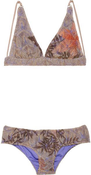 Missoni Mare Halle Metallic Crochet-knit Bikini - Lyst