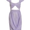 Carven Striped Cotton Dress with Cutouts in Purple (lavender) - Lyst