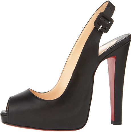 Christian Louboutin Devalavi Chunky-heel Slingback in Red | Lyst