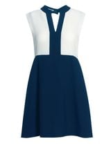 Jaeger Contrast Keyhole Dress