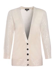 Jaeger Sequin Cardigan - Lyst