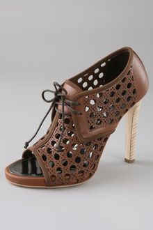 Proenza Schouler Basket Weave Open Toe Pumps - Lyst
